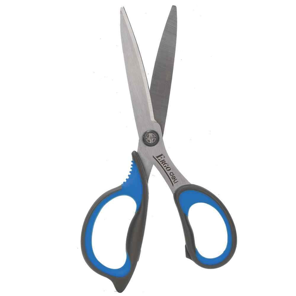 

GUNTING KERTAS MEDIUM BESAR DELI SCISSORS ERGONOMIS GAGANG KARET 77759 & 77760 BAGUS ANTI KARAT