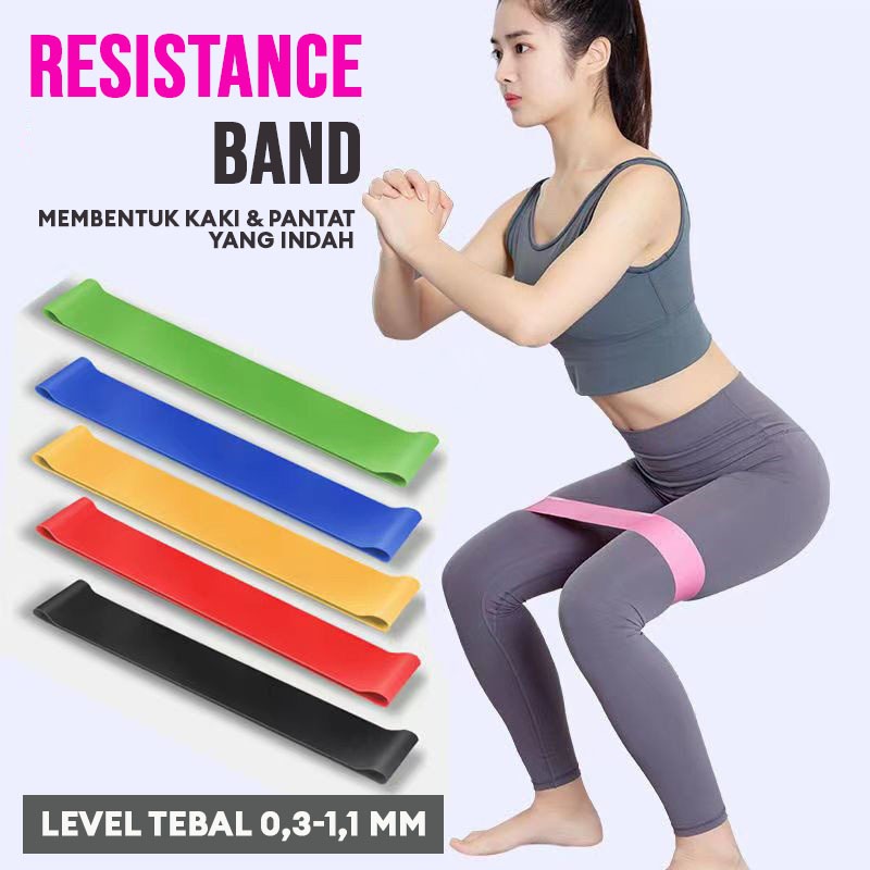 HOT PRODUCT CUCI GUDANG RESISTANCE BAND KARET OLAHRAGA ALAT OLAHRAGA KAKI & PANTAT BAHAN KUAT &