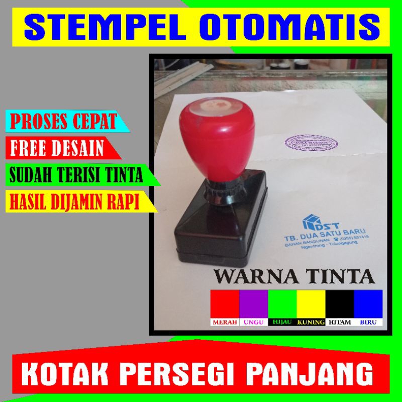 

STEMPEL FLASH // OTOMATIS // PERSEGI PANJANG // SDH TERISI TINTA