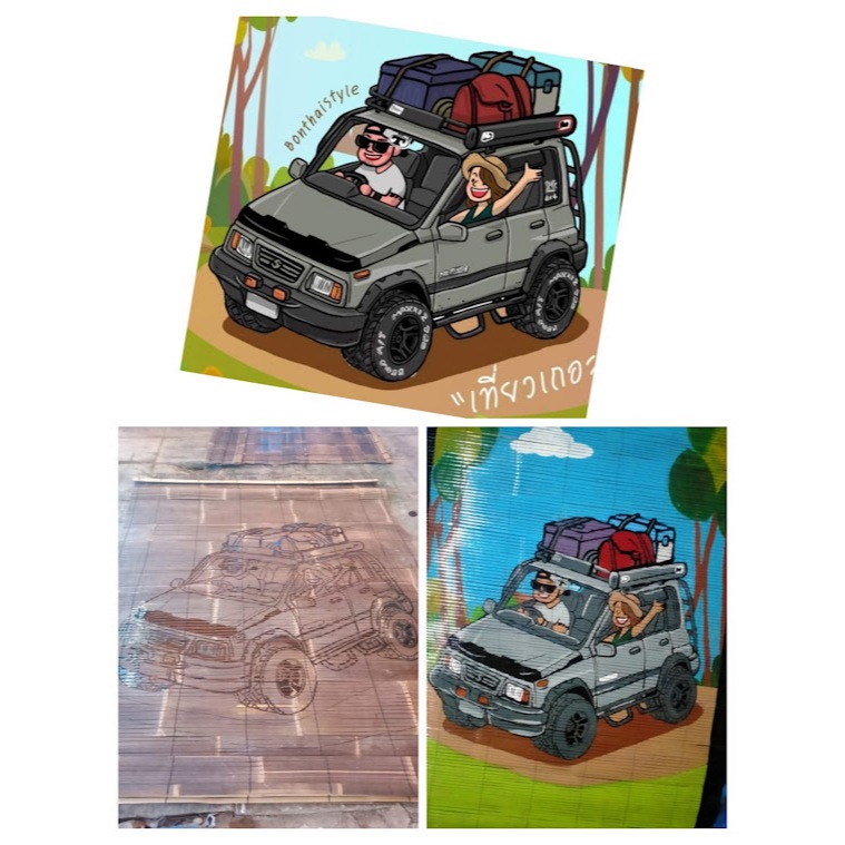 Tirai Bambu wulung/ kerey/ lampit langsung perajin