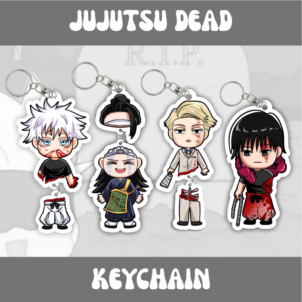 (2 SISI) GANTUNGAN KUNCI JUJUTSU DEAD GOJO KIKO | NANAMI | TOJI | GETO KENJAKU | AKRILIK 3MM