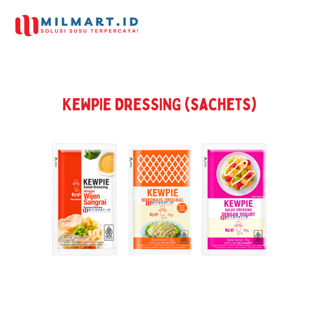 

KEWPIE WIJEN SANGRAI SALAD DRSSING YOGURT/MAYONAIS SAUS SIRAM MAYONAISE ORIGINAL KEMASAN SACHETS