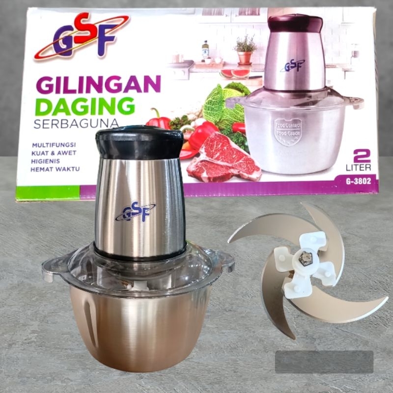 Blender Chooper Daging GSF multifungsi 2 liter
