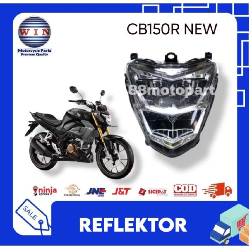 Lampu depan reflektor CB150R new led full set merk WIN