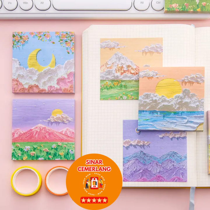 

SC 50 Lembar Memo Tempel ALAM Aesthetic Sticky Notes Motif/Memo Tempel Notes Pemandangan/Memopad lucu