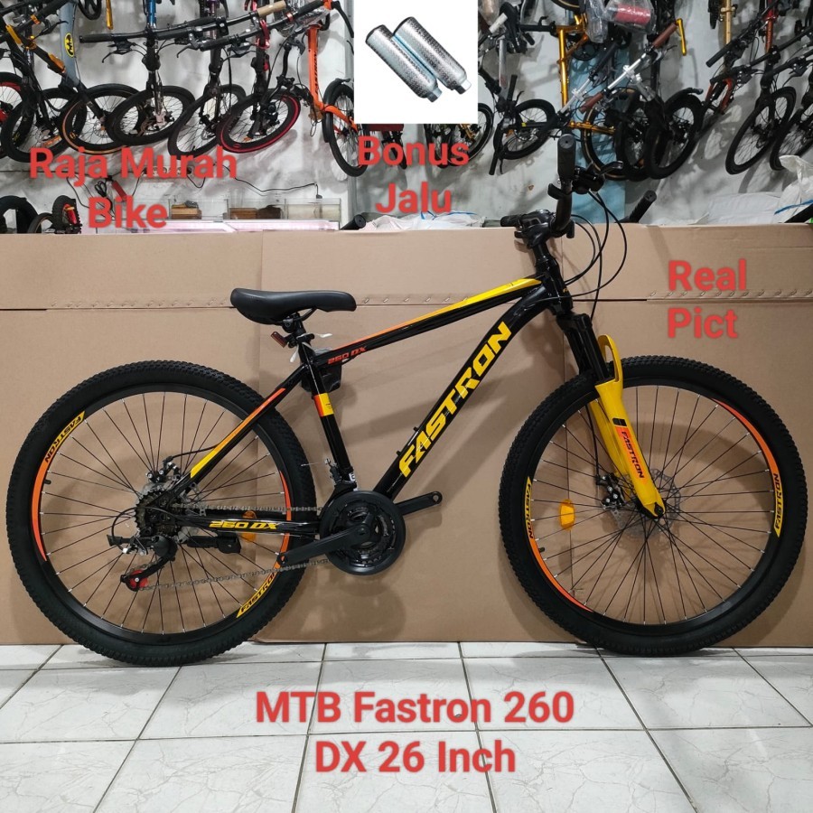Sepeda gunung mtb 26 inch fastron dewasa dan anak remaja velg alloy 21 speed rem cakram high quality