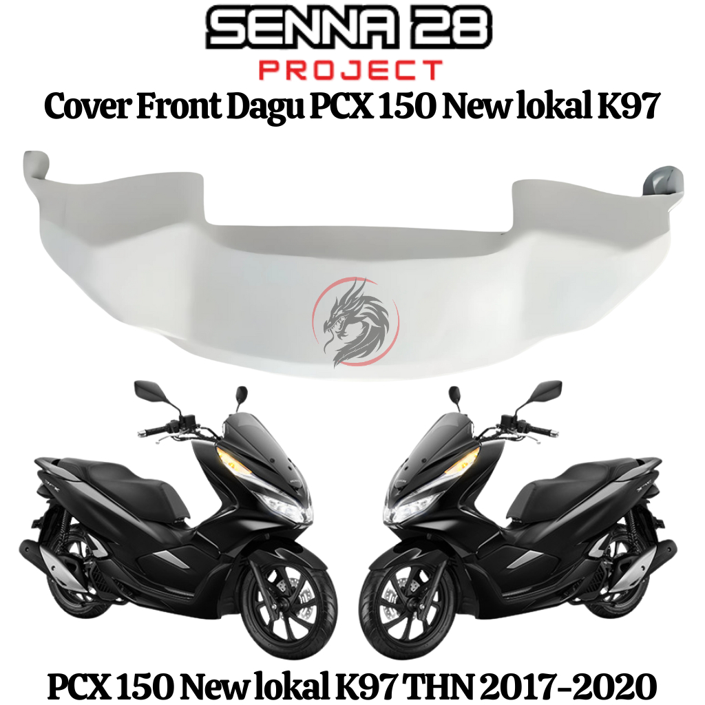 Cover front center dagu PCX 150 new lokal K97 2017 2018 2019 2020 putih