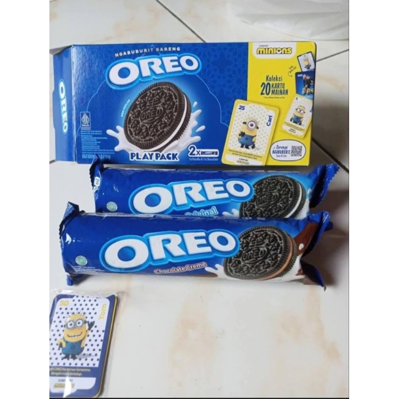 

Oreo Playpack Minion (2 x 119.6g) Special Edition Cookies Biskuit Cemilan Anak & Dewasa