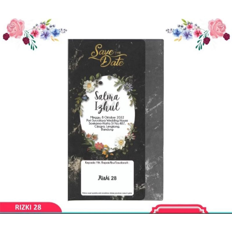 rizki 28/ undangan pernikahan murah/ undangan blanko