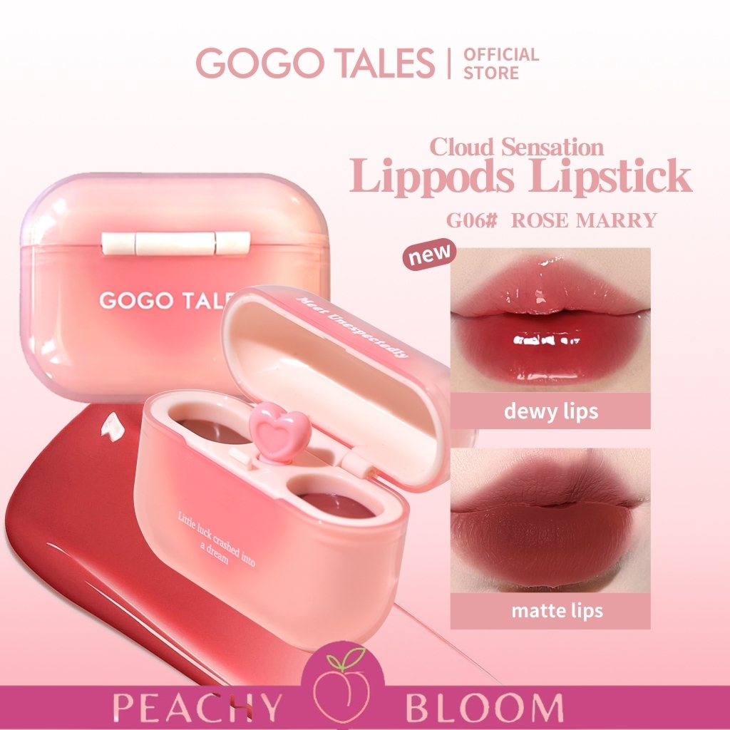 GOGO TALES Cloud Sensation Double Spell Lip Cream / Gogo Tales LipPods AirPods Lipstik
