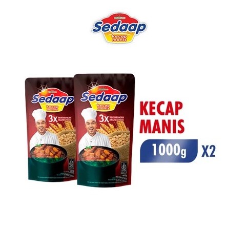 

Sedaap Kecap Manis Pouch 1000 gr / 720ml x 2 Pouch