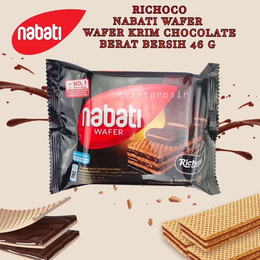 

NABATI WAFER 37g Richoco Wafer Krim Cokelat Chocolate Cream Wafer Ecer Satuan