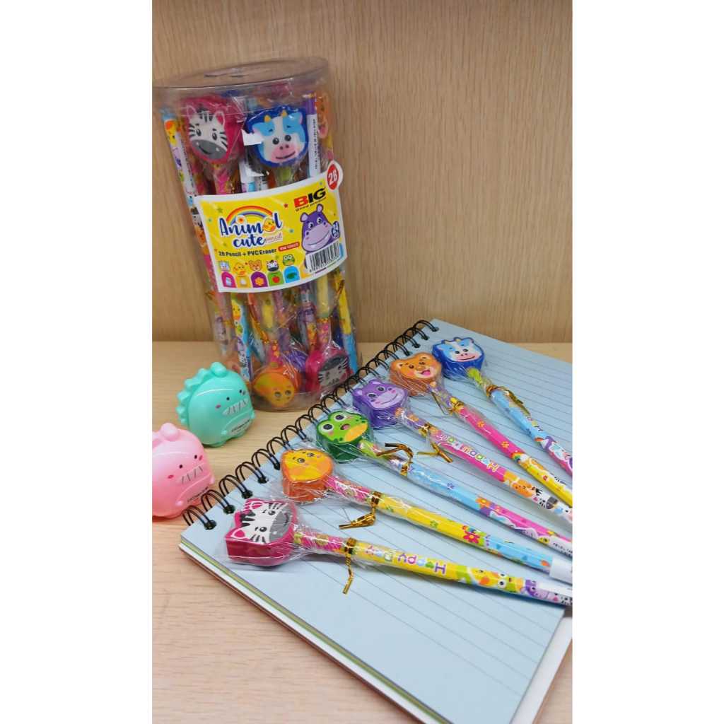 

Pensil Penghapus 2B Big 888 Tabung Karakter Lucu - Stationery