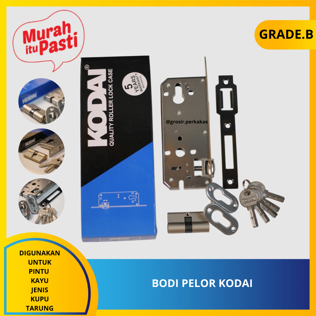 BODI PELOR KODAI +SILINDER - body kunci pintu besar - kunci pintu kupu tarung. [B][#BODI PELOR]