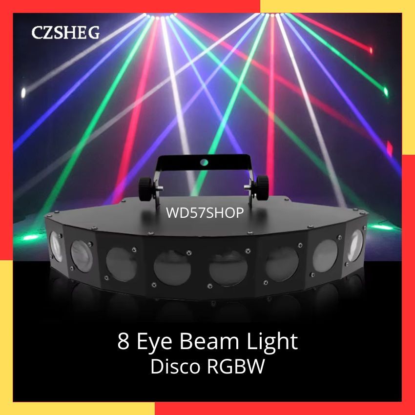 Lampu Sorot Tembak LED Beam Lighting Disco DJ Party Panggung RGBW DMX512 Sensor Suara Musik