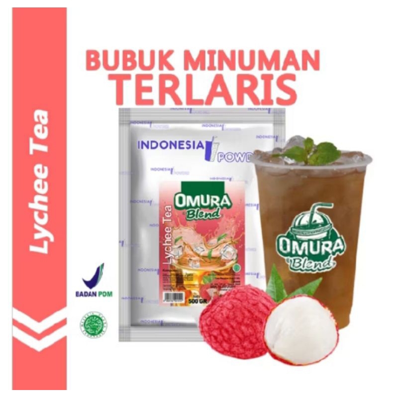 

omura lychee tea/minuman bubuk/minuman boba