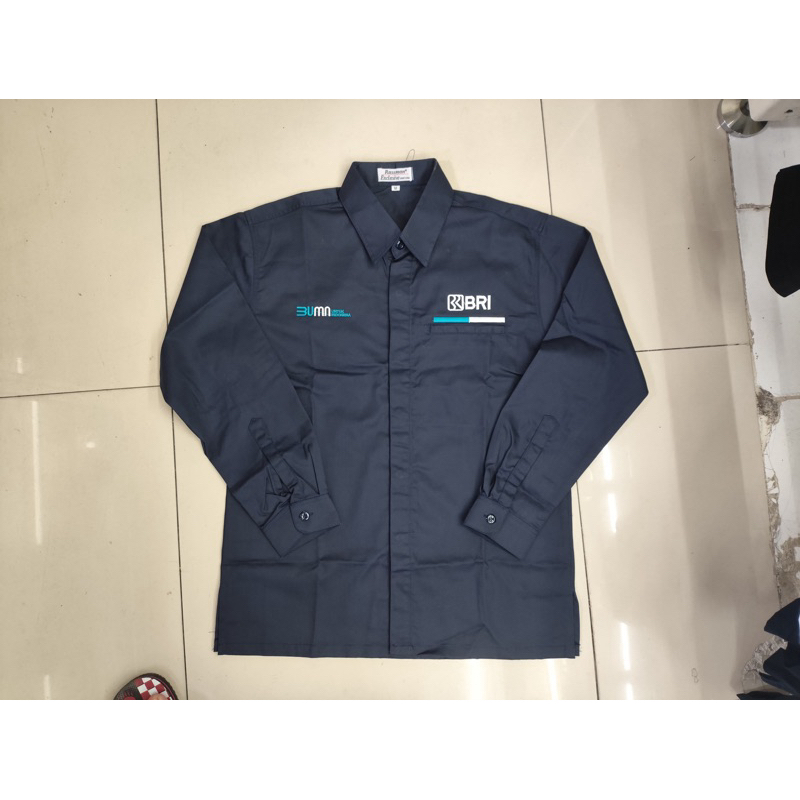 KEMEJA BRI BORDIR (BISA CUSTOM LOGO)