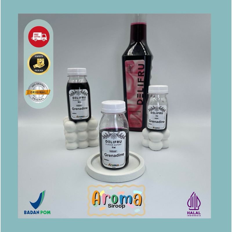 

Delifru Syrup - REPACK Sirup Delifru Grenadine Premium ( 100ml - 75ml - 30ml ) Asli 100% ORIGINAL