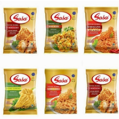 

SASA Tepung bumbu All Variant pisang/bakwan/kentucky/hot n spicy sachet 70gr/80grx10pc termurah