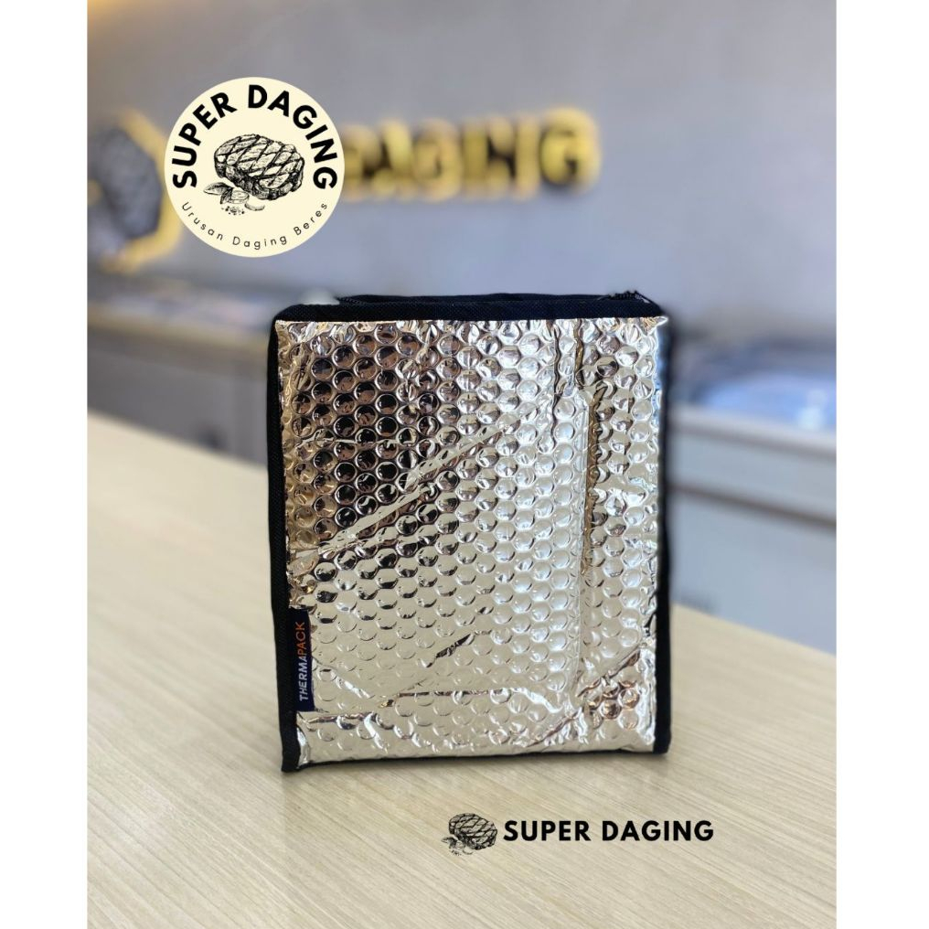 Thermal Pouch | Tas Aluminium Cooler Pouch Medium- Super daging Bandar Lampung