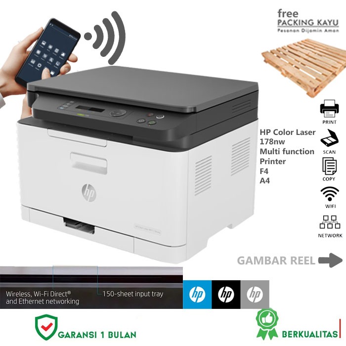 Printer Hp Color Laserjet Pro 178nw - printer warna - printer - printer laserjet color - printer mur
