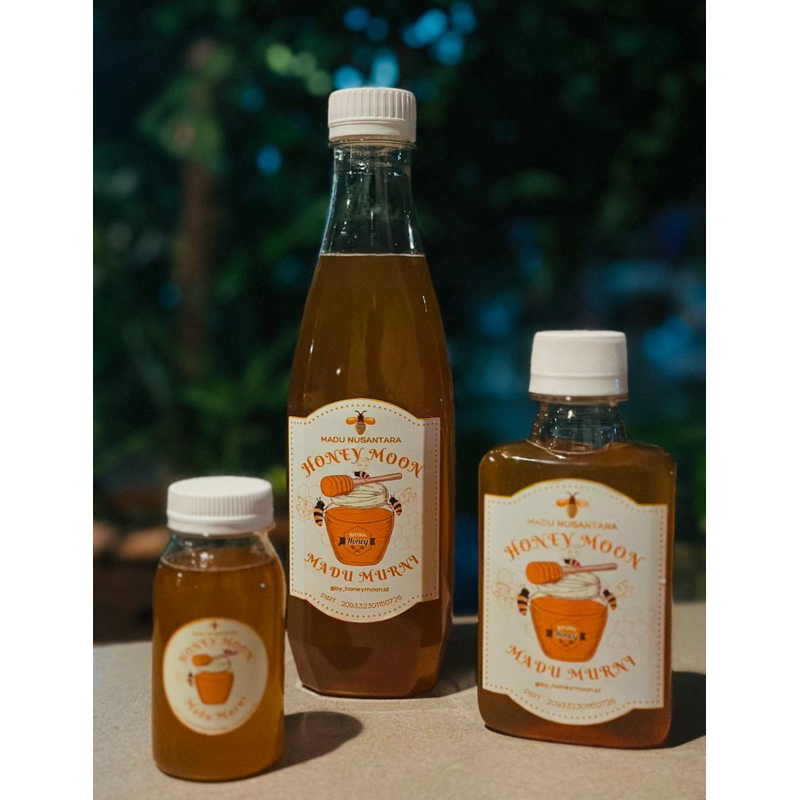 

Honey Moon (Madu Murni Asli) tersedia uk 500ml 200ml 100ml