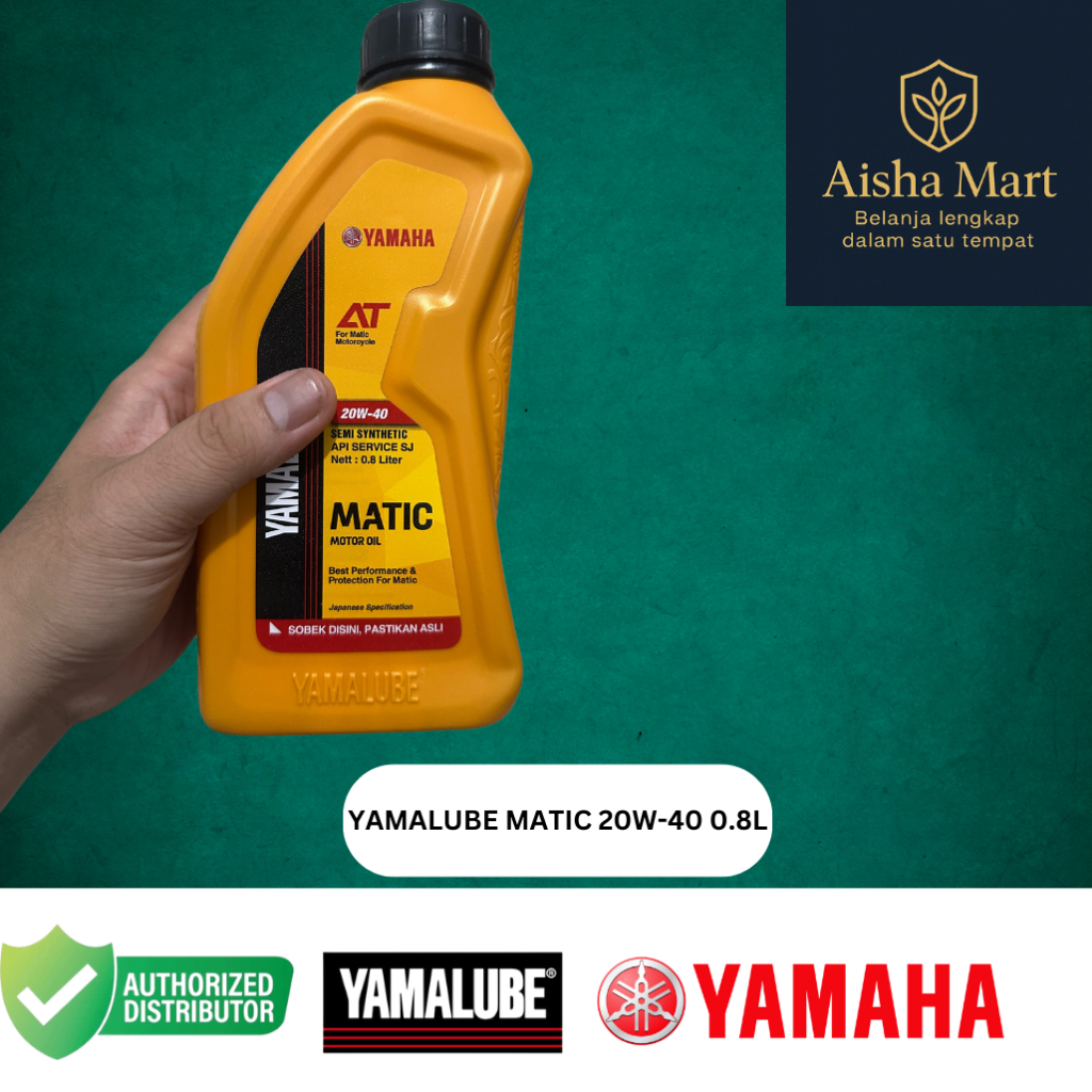 Oli Motor Yamalube Matic 20W-40 0.8L | Oli Resmi Yamaha Matic 4T | Oli Motor Matic Yamaha Original