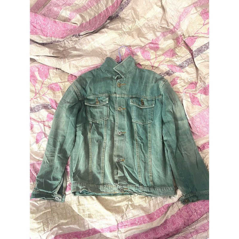 [PRELOVED] Jeans Jacket Hijau Army Wanita Pria