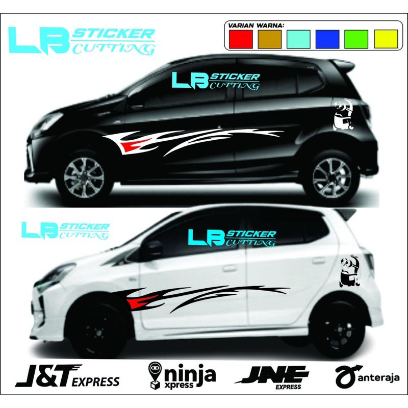 STIKER MOBIL AGYA AYLA BRIO JAZZ NEW CUTTING STICKER. stiker Lis bodi Agya Aya Brio jazz new stiker 