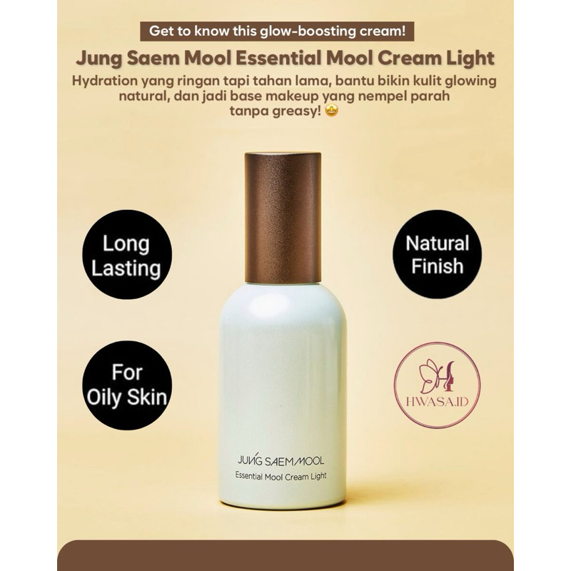 [READY STOCK] JUNG SAEM MOOL ESSENTIAL LIGHT CREAM, 50ml