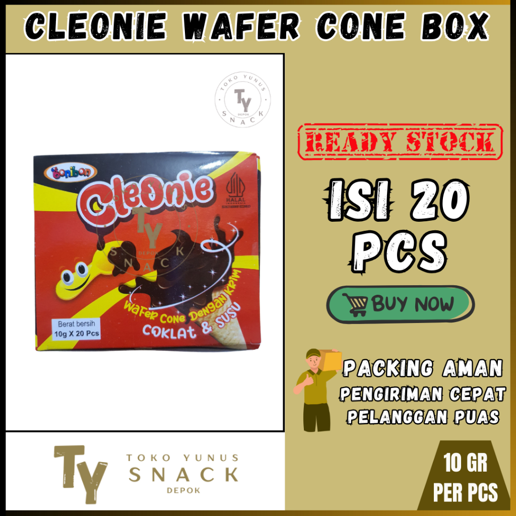 

CLEONIE WAFER CONE BOX ISI 10PCS @34GR
