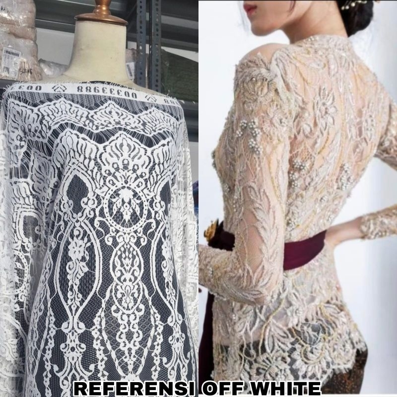 KAIN BROKAT SEMI FRANCIS BAHAN KEBAYA LEMBUT BAKAL KEBAYA BALI