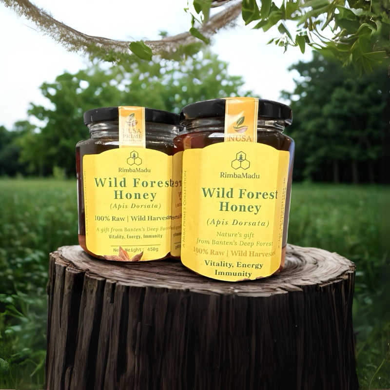 

Wild Forest Honey - Madu dari lebah Apis Dorsata - Dipanen liar dari pedalaman hutan Banten oleh komunitas Baduy.