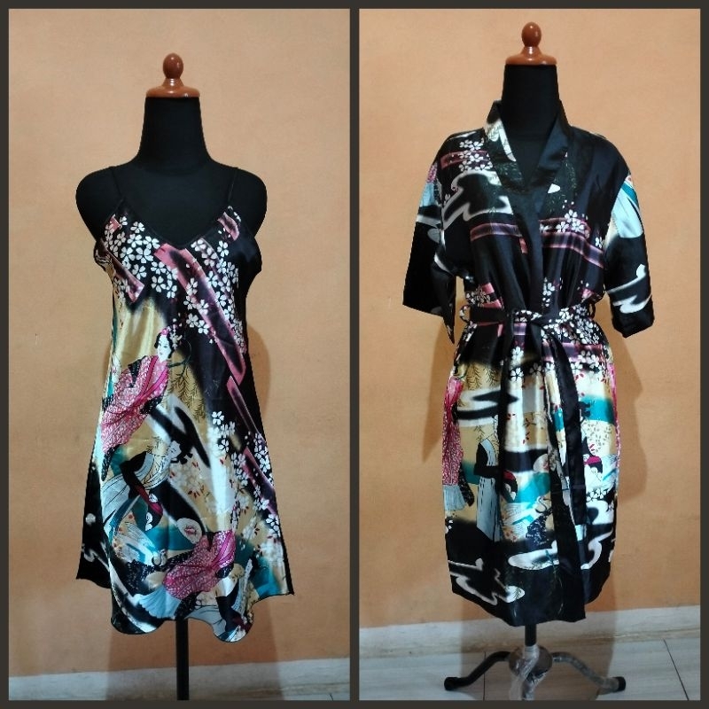 Piyama Kimono Baju Tidur Lingerie Outer Preloved