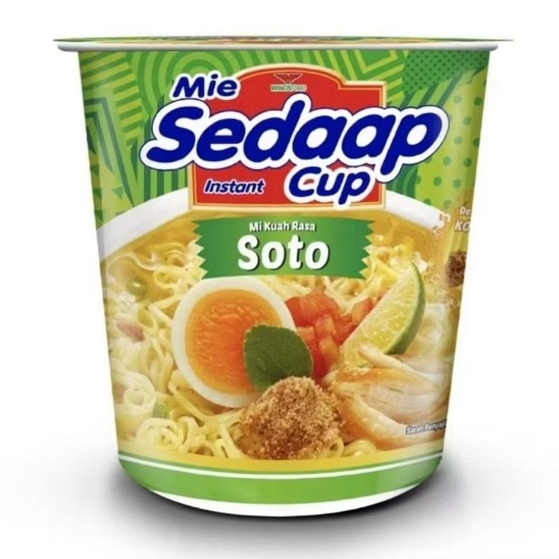 

Sedaap Mie Cup Soto 81gr - Mie Kuah Soto Gurih Praktis, Siap Santap dalam 3 Menit