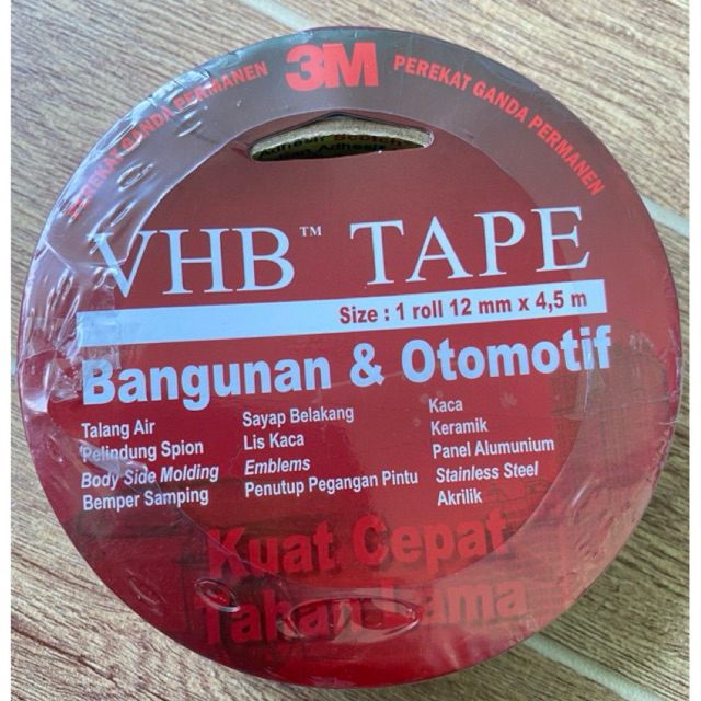 

3M doubel tape VHB Automotive 12mm X 4,5 m Abu-abu