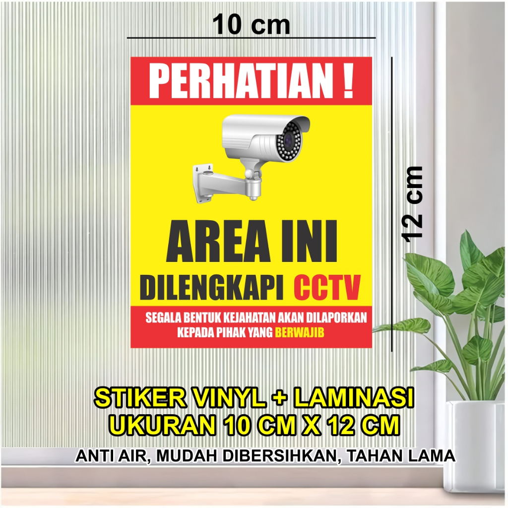 

STIKER CCTV + LAMINASI