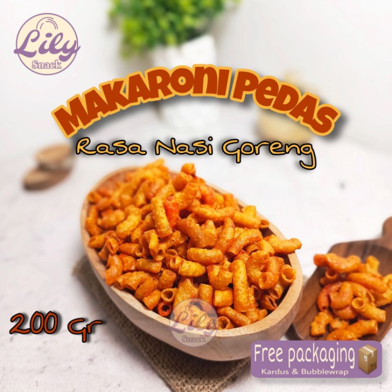 

Makaroni Mini Pedas Rasa Nasi Goreng 200 Gram