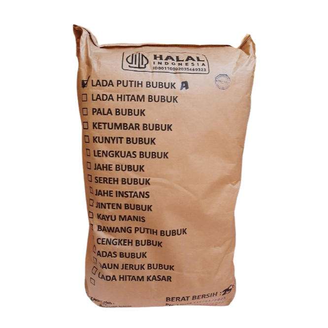 

LADA PUTIH BUBUK / REMPAH / SPICES 25KG