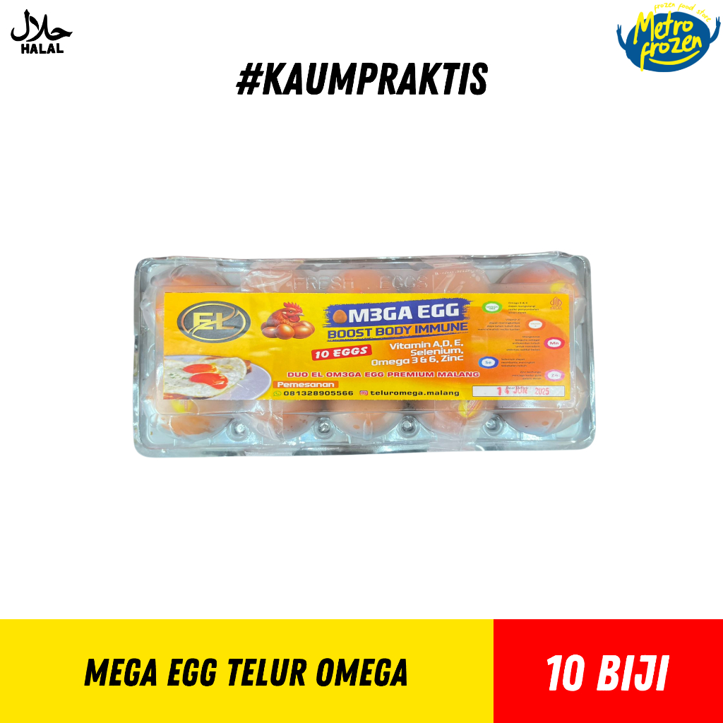

MEGA EGG Telur Omega 10 biji //boost body immune