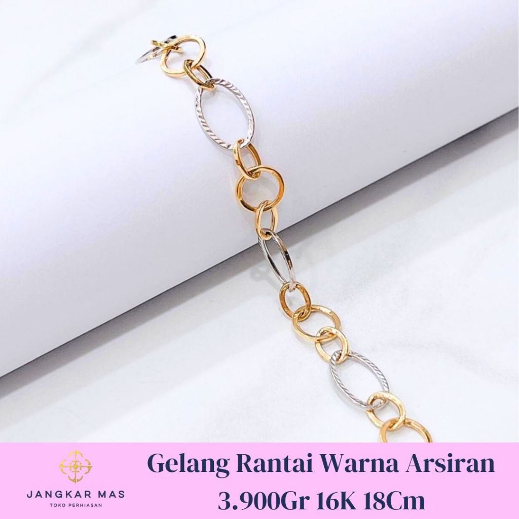 GELANG EMAS PLACATO WARNA KADAR 16K 3.900GR