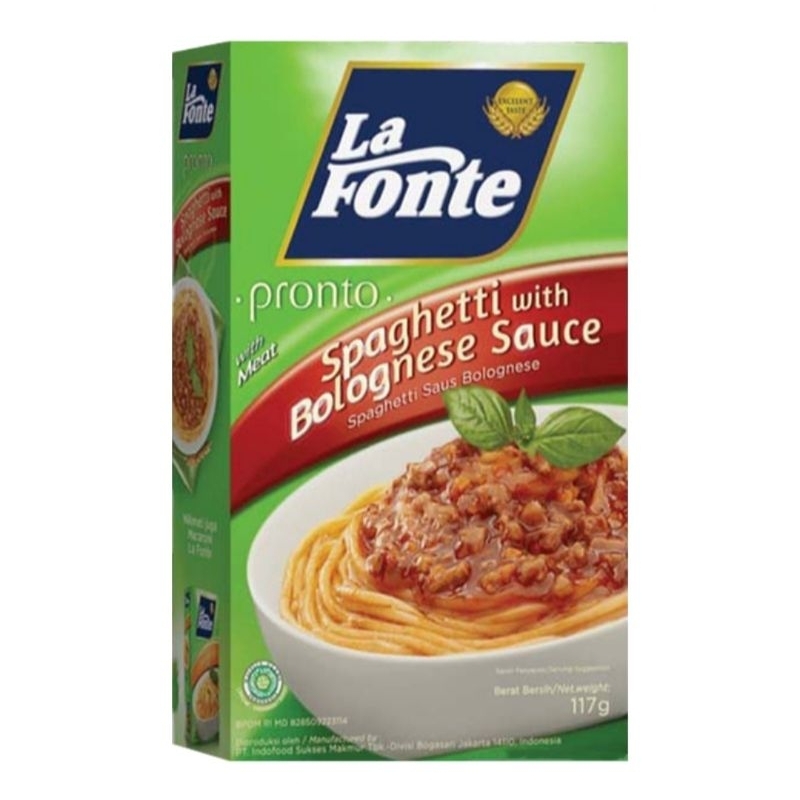 

La fonte pronto spagetti saus bolognese / La Fonte mac and cheese