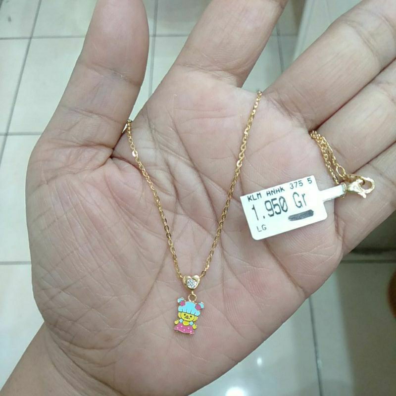Kalung Anak Emas Asli - Kalung mas - Kalung Emas Kadar 375 - Perhiasan Emas - Toko Emas Kalung Emas 