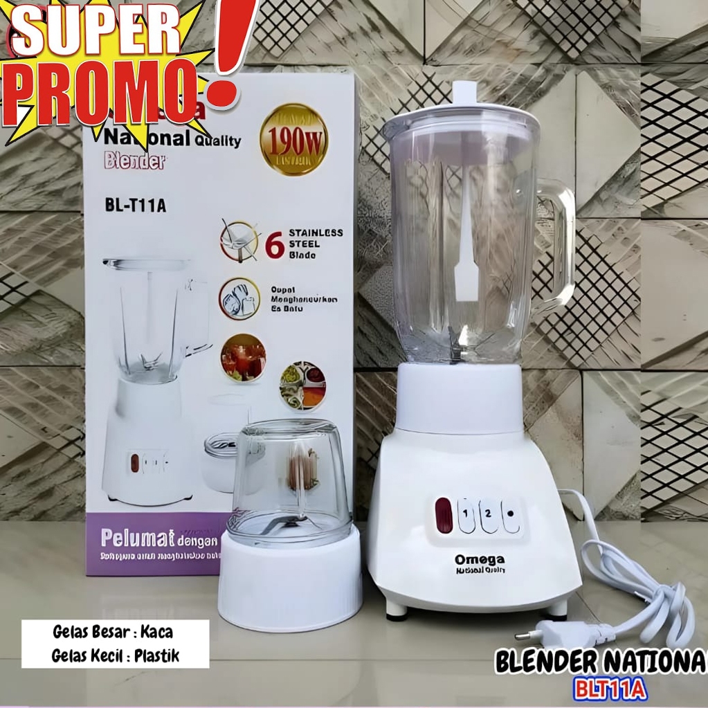 BLENDER KACA NATIONAL OMEGA BLT11A/Omega Blender by National - Powerful Kitchen Essential