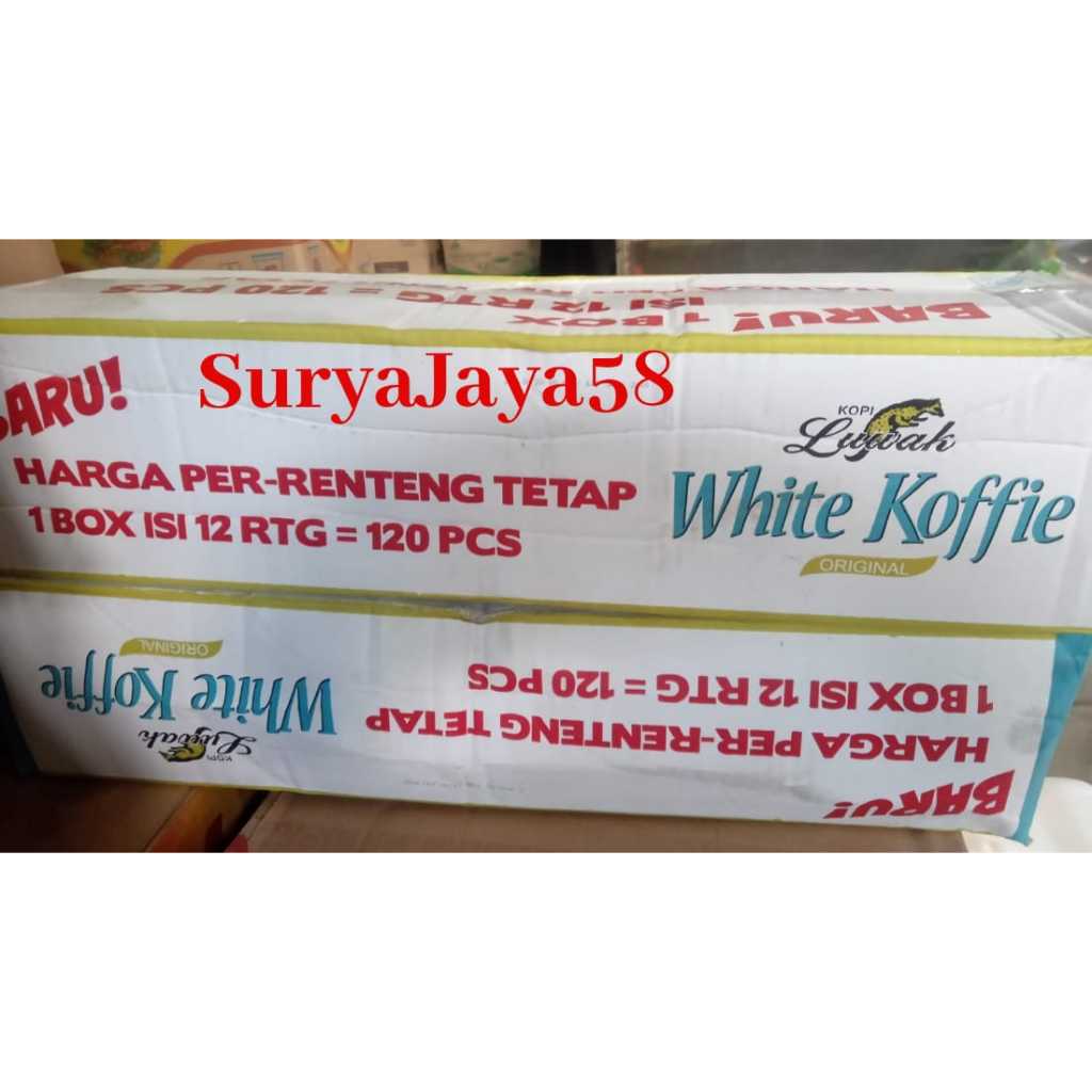 

Kopi Luwak White Coffee | kemasan/saset/ Renceng | Luwak White Coffee (1dus 12 renceng= 120pcs)