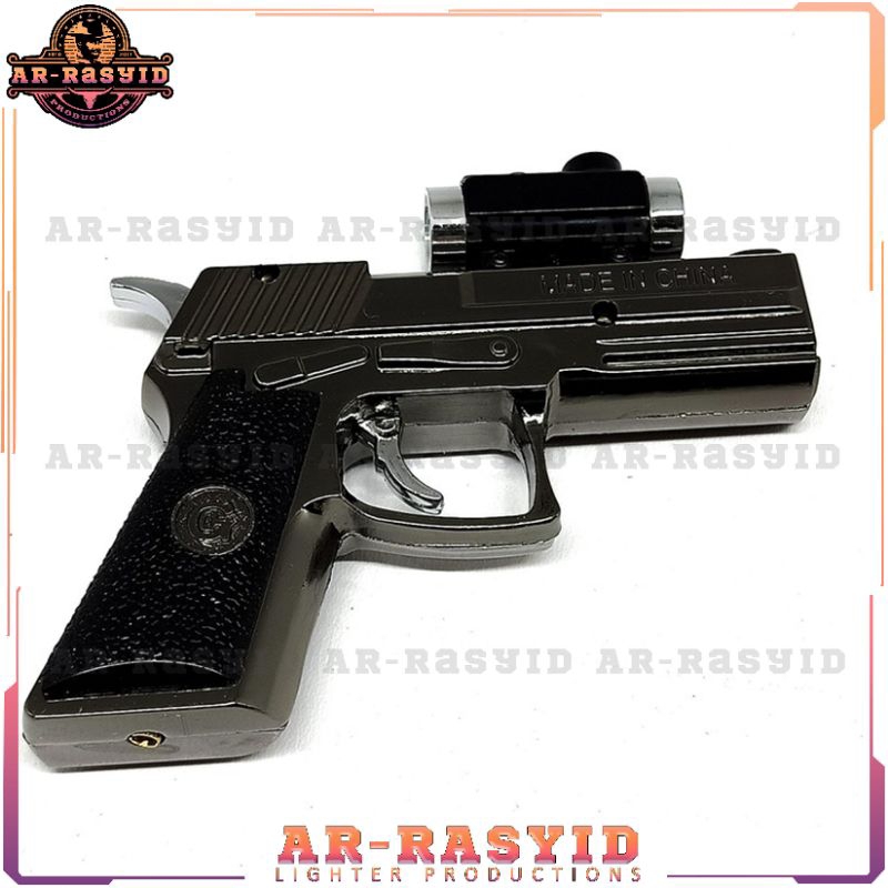 Korek Api Las Gas Miniatur Pistol Mini Laser dan Senter 3029