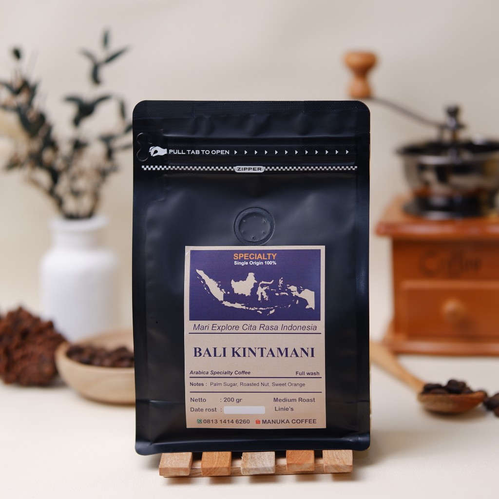 

Kopi Arabika Bali Kintamani 200g - Biji / Bubuk Kopi Manuka Coffee Roasted Beans