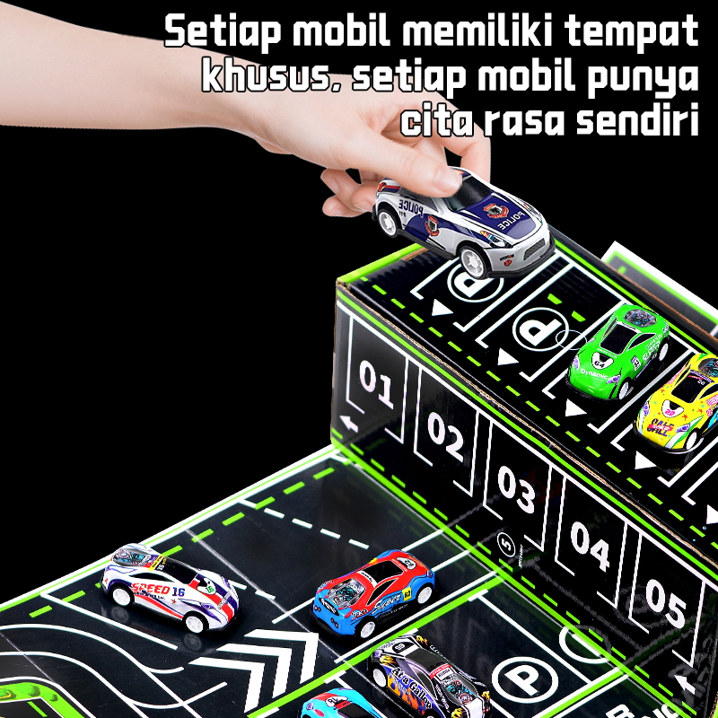 

Habibi Set Mobil Mainan Balap Inersia Penyimpanan Pull-Back Logam Tahan Banting untuk Anak 20/40pcs