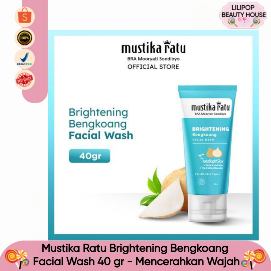 Mustika Ratu Brightening Bengkoang Facial Wash 40 gr - Mencerahkan Wajah