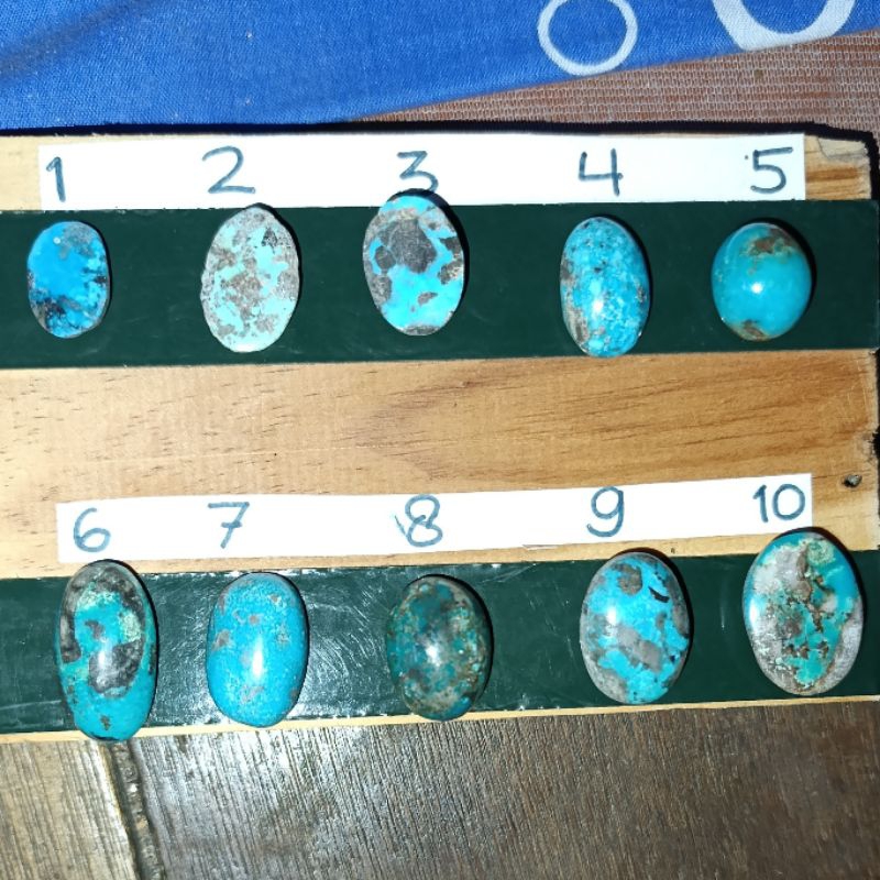 LS 59 Batu Pirus Persia Asli Natural Bahan Mata cincin liontin dll